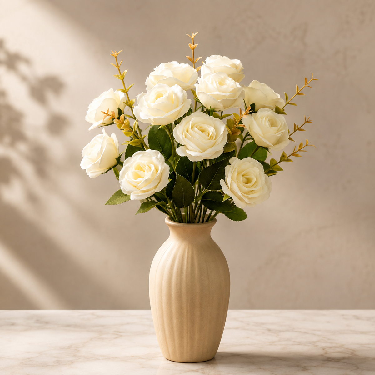 White Rose Artificial Flower