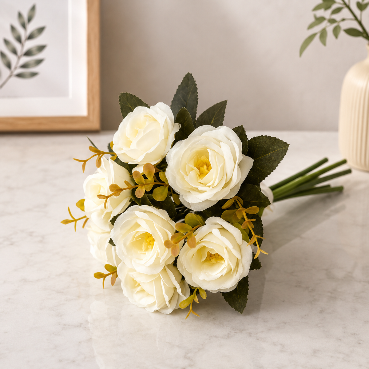 White Rose Artificial Flower