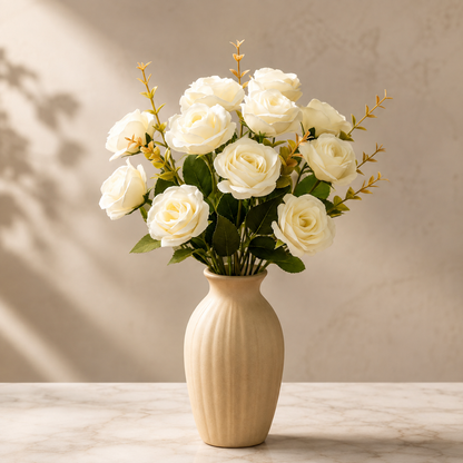 White Rose Artificial Flower