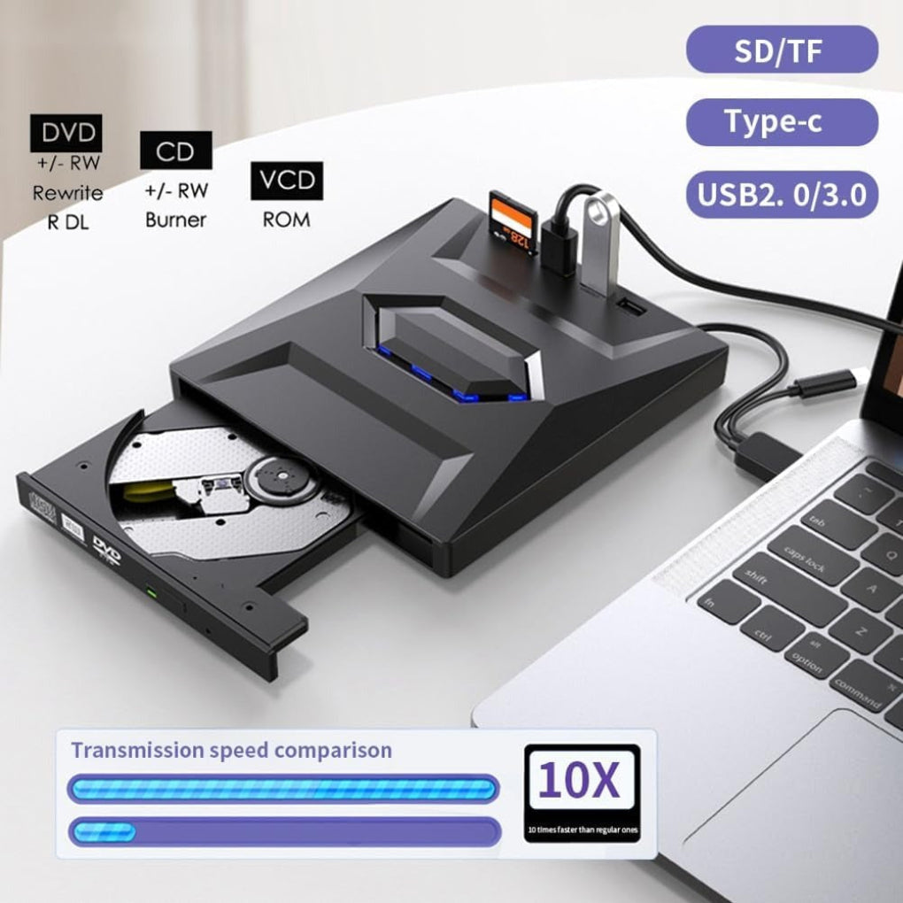 Virel™ - Portable Disc Drive and Media Hub for Travel