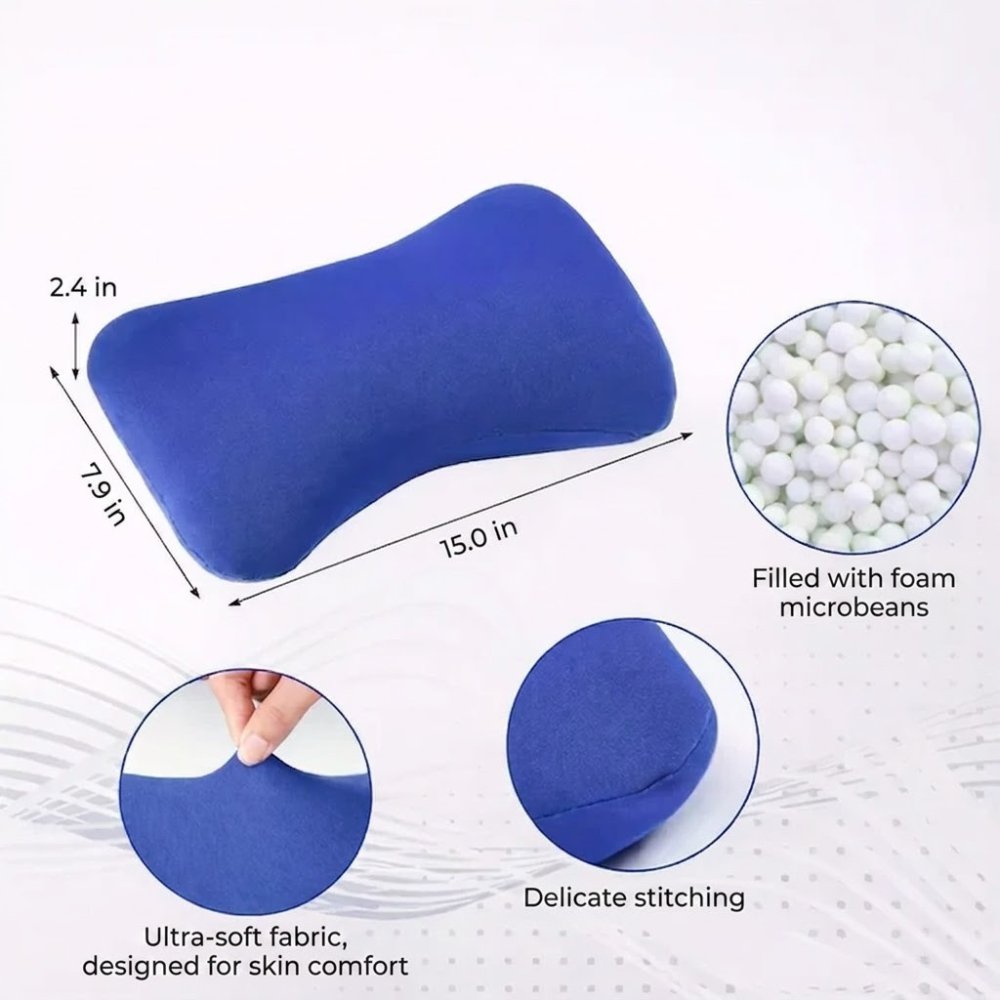 Somnix™ - Contoured Microbead Support For Gentle Neck Relief