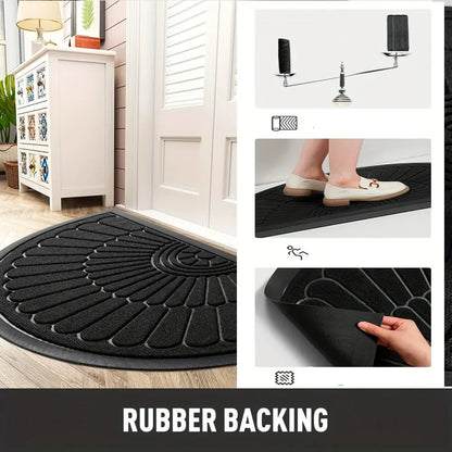 Halysa™ - Slim Half-Round Mat That Traps Dirt