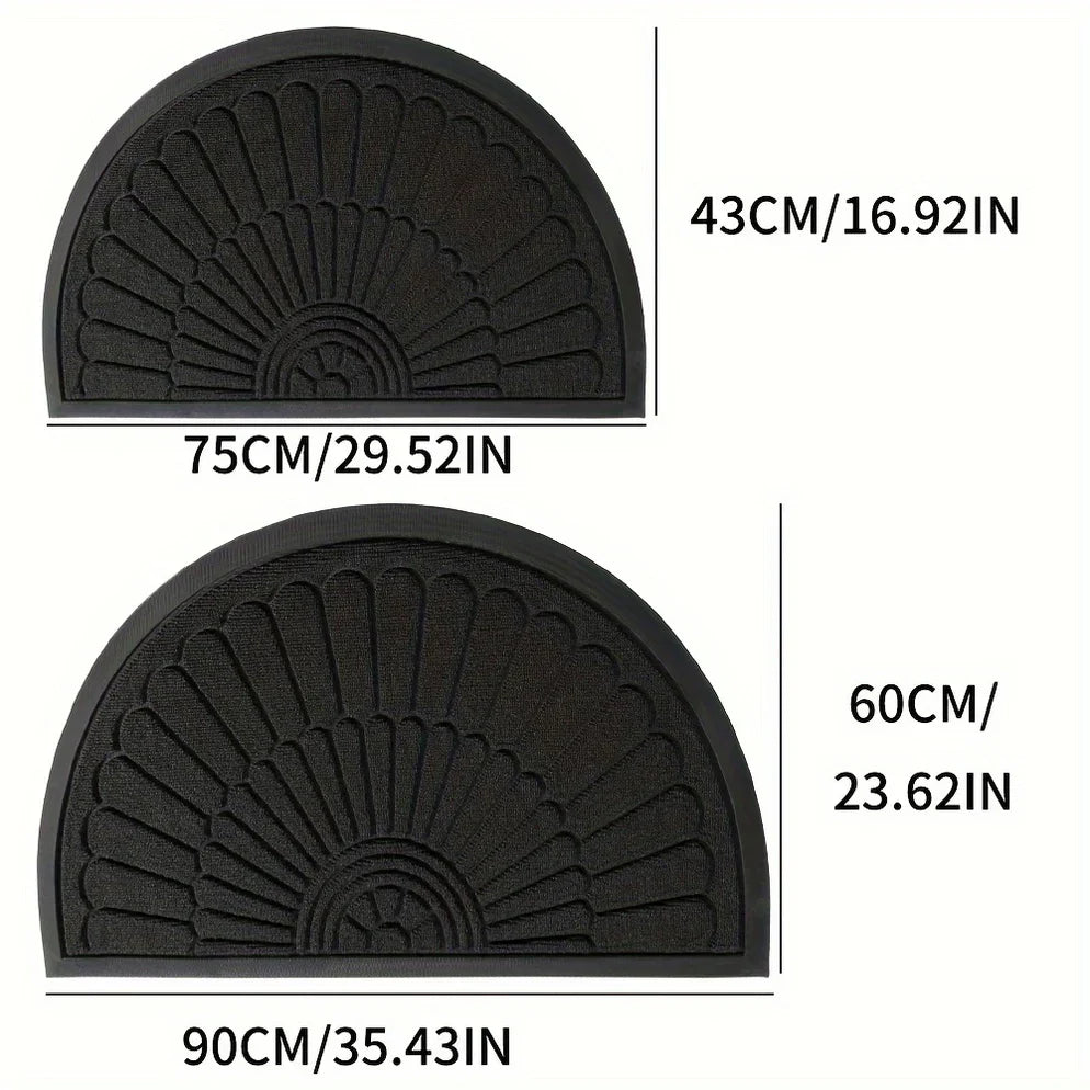 Halysa™ - Slim Half-Round Mat That Traps Dirt
