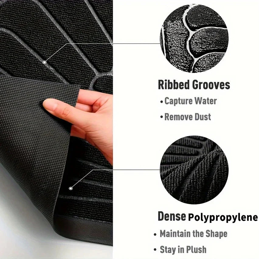 Halysa™ - Slim Half-Round Mat That Traps Dirt