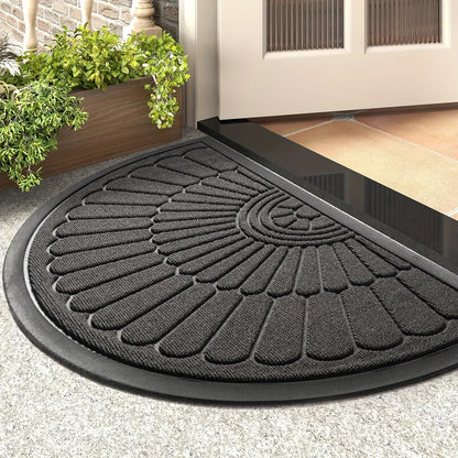 Halysa™ - Slim Half-Round Mat That Traps Dirt