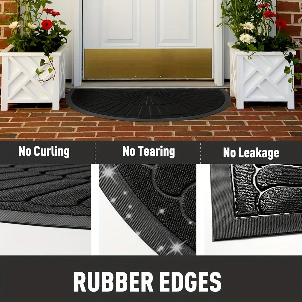 Halysa™ - Slim Half-Round Mat That Traps Dirt