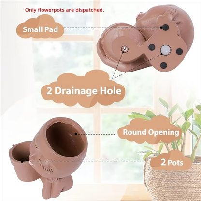 Aestel™ - Sculptural Double-Faced Planter for Plants