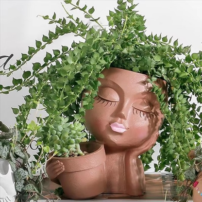 Aestel™ - Sculptural Double-Faced Planter for Plants