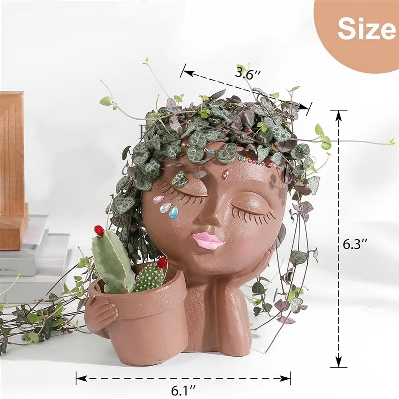 Aestel™ - Sculptural Double-Faced Planter for Plants