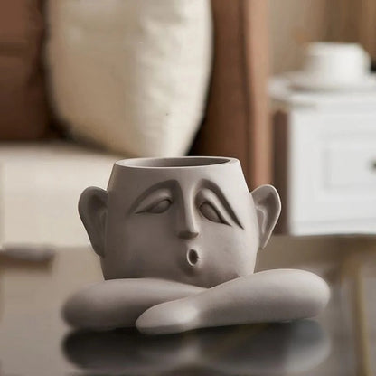 Viora™ - Sculptural Ceramic Planter for Small Plants