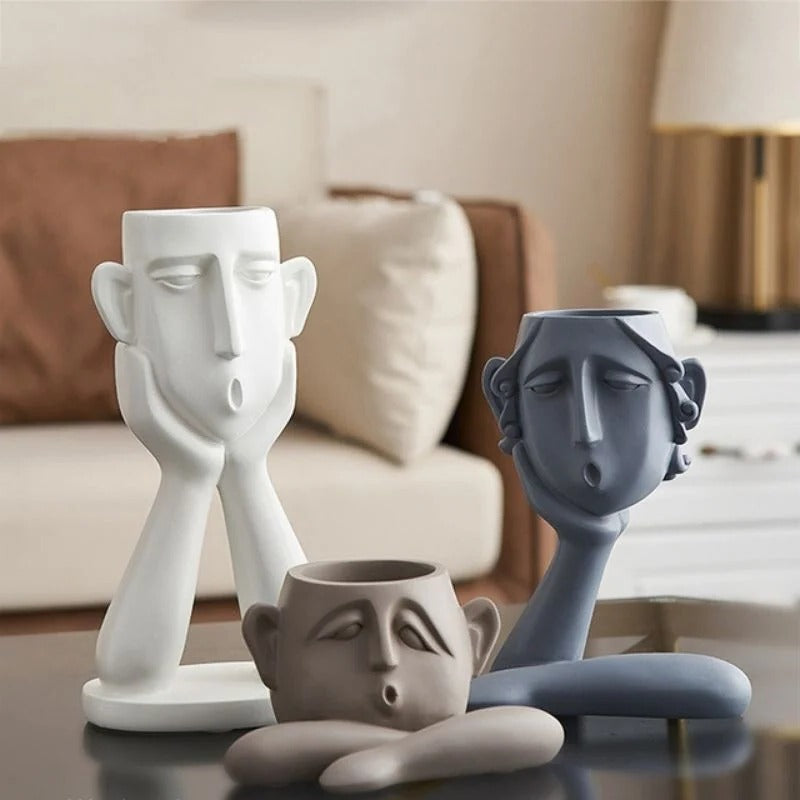 Viora™ - Sculptural Ceramic Planter for Small Plants