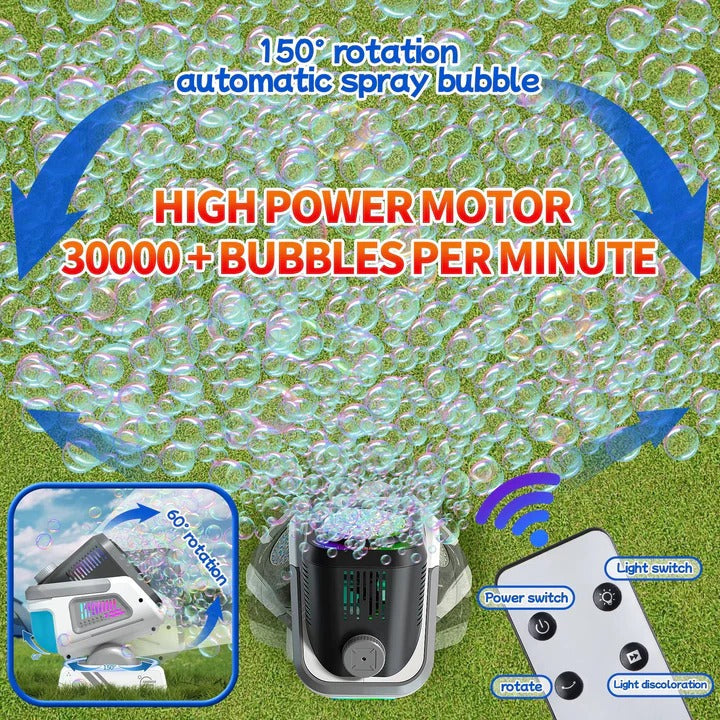 Bubliq™ - Portable Rechargeable Bubble Display for Parties