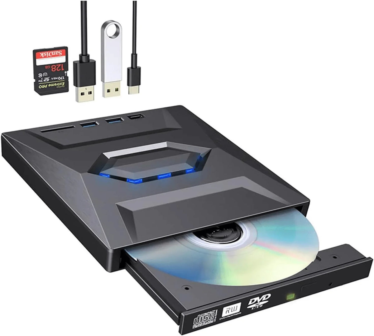 Arcena™ - Slim 3-in-1 Optical Drive for Travel