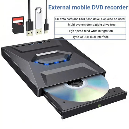 Arcena™ - Slim 3-in-1 Optical Drive for Travel