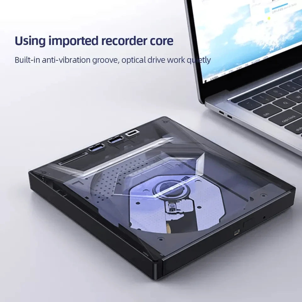 Arcena™ - Slim 3-in-1 Optical Drive for Travel